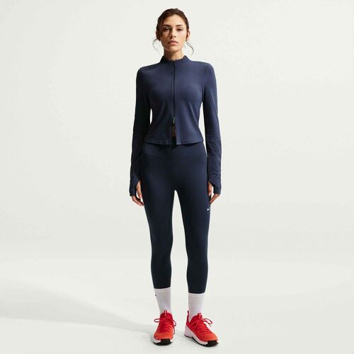 Nike W Nk Df One Hr 7/8 Tight Useam - midnight navy/white