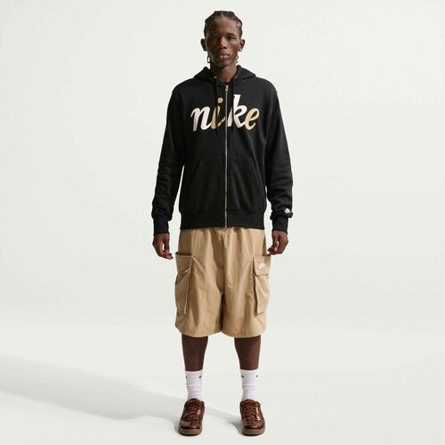 Nike M Nk Club Bb Fz Hood Ctb - black/black/sail