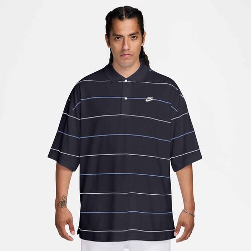 Nike M Nk Club Os Stripe Polo - obsidian/white