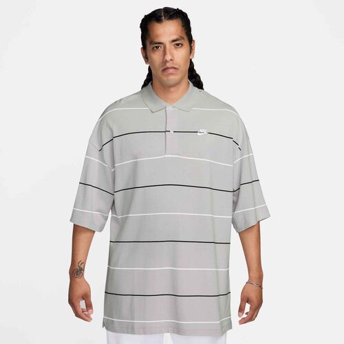 Nike M Nk Club Os Stripe Polo - vast grey/white