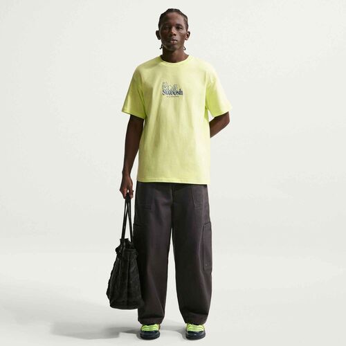 Nike U Nsw Tee Lse Cafe Swoosh Illo - lt lemon twist
