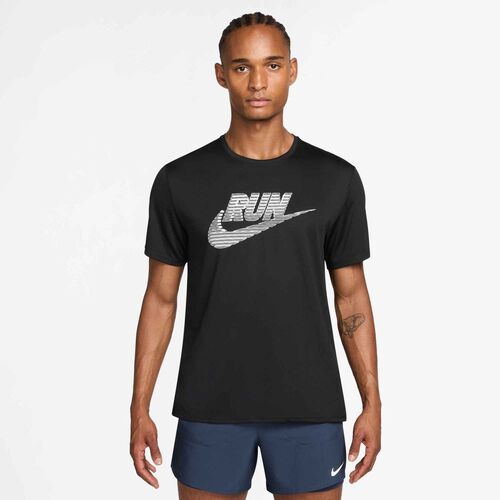 Nike M Nk Df Uv Miler Run Energy Ss - black/white