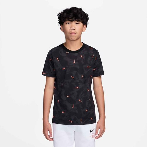 Nike K Nsw Tee Hbr Aop - black/white