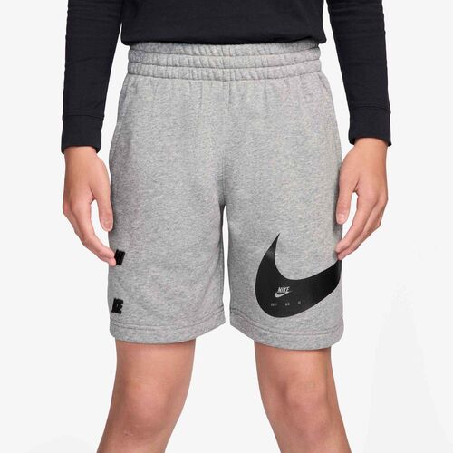 Nike K Nsw Club Ft Short Brand Ng - dk grey heather/black