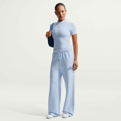 Nike W Nk Phnx Flc Hr Pant Wd Gls - hydrogen blue