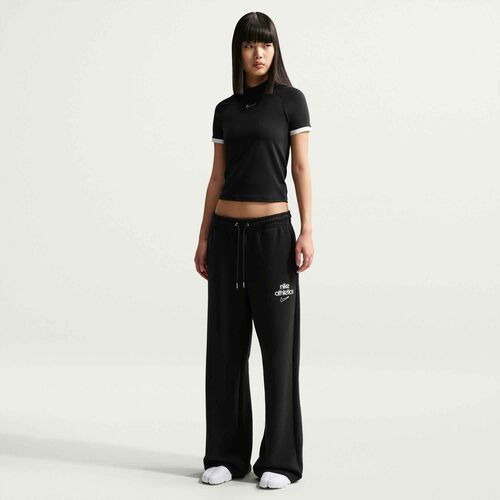 Nike W Nk Phnx Flc Hr Pant Wd Gls - black