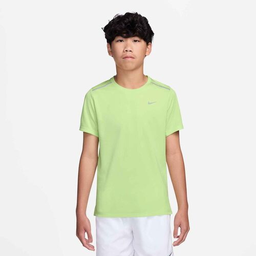 Nike K Nk Df Miler Ss Top - lt liquid lime/reflective silv