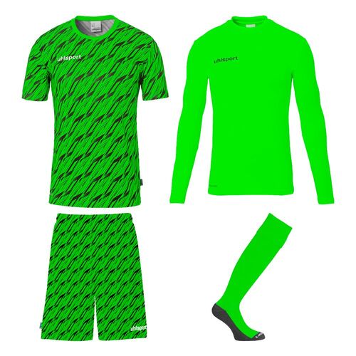 Uhlsport Progressive Torwart Set - fluo gr�n/schwarz