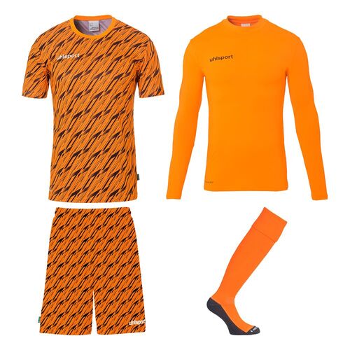 Uhlsport Progressive Torwart Set - fluo orange/schwarz