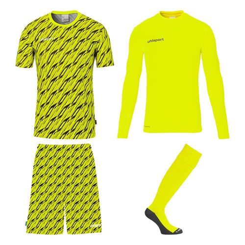 Uhlsport Progressive Torwart Set - fluo gelb/schwarz