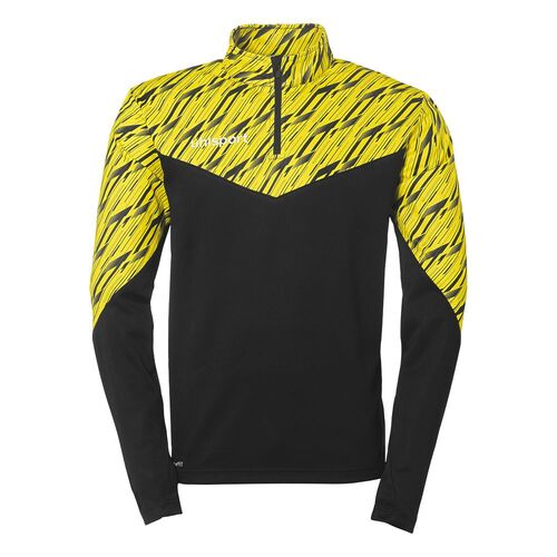 Uhlsport Progressive 28 1/4 Zip Top - schwarz/limonengelb