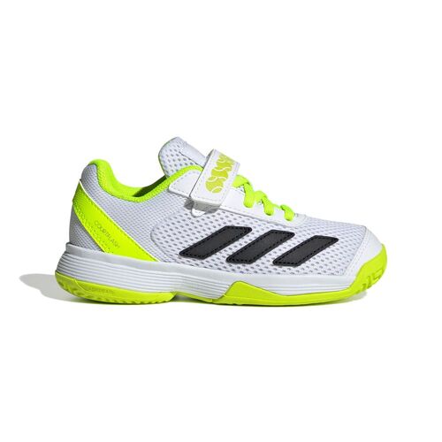adidas Courtflash K Comfort Closure - ftwwht/cblack/luclem