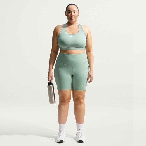Nike W Nk Swsh Med Spt Bra - steam/white