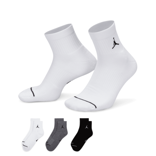 Nike Jordan Everyday Ankle Socks (3 Pair - multi-color