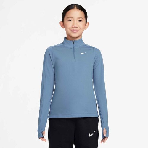 Nike Nike Girls Dri-Fit Long-Sleeve 1/4 - work blue/white