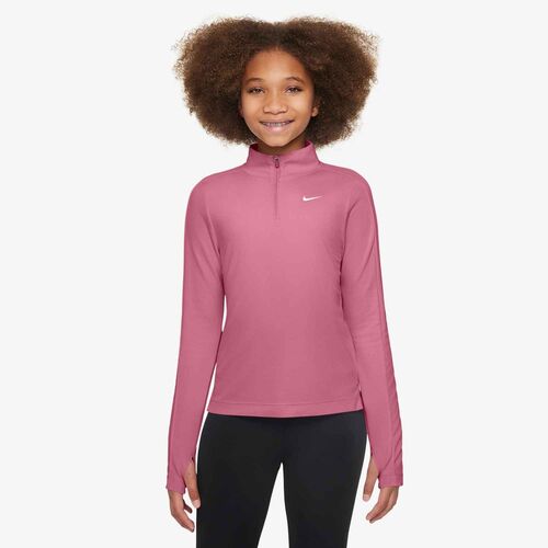 Nike Nike Girls Dri-Fit Long-Sleeve 1/4 - peony/white
