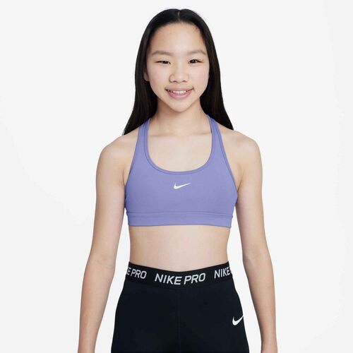 Nike Nike Swoosh Girls Sports Bra - light thistle/white