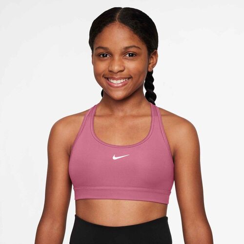 Nike Nike Swoosh Girls Sports Bra - peony/white