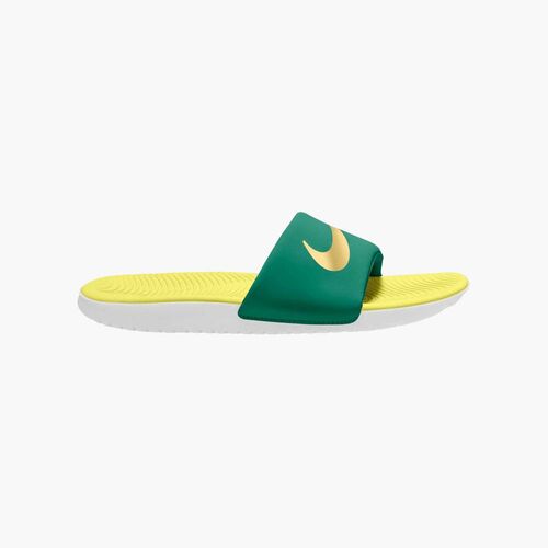 Nike Nike Kawa Little/Big Kids Slides - malachite/metallic gold-sonic yello