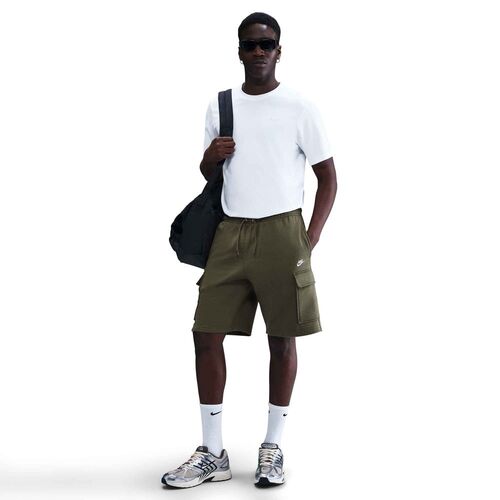 Nike Nike Club MenS Fleece Cargo Shorts - medium olive/medium olive/white