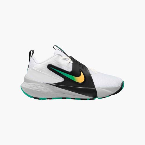 Nike Nike Team Hustle D 12 Big Kids Bas - white/topaz gold-black-clear emeral