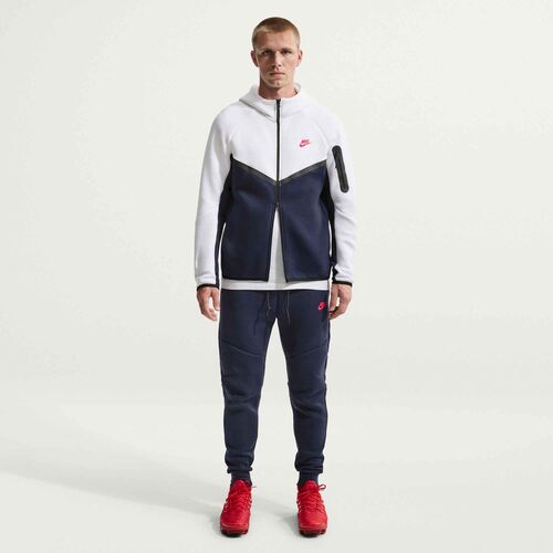 Nike Nike Tech MenS Fleece Windrunner F - white/obsidian/speed red