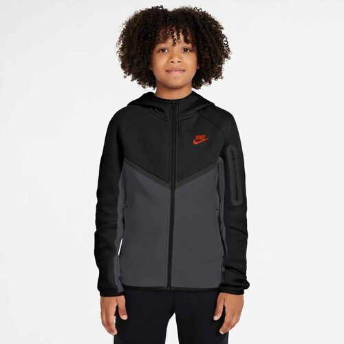 Nike Nike Sportswear Tech Fleece Big Kid - black/anthracite/black/turf orange