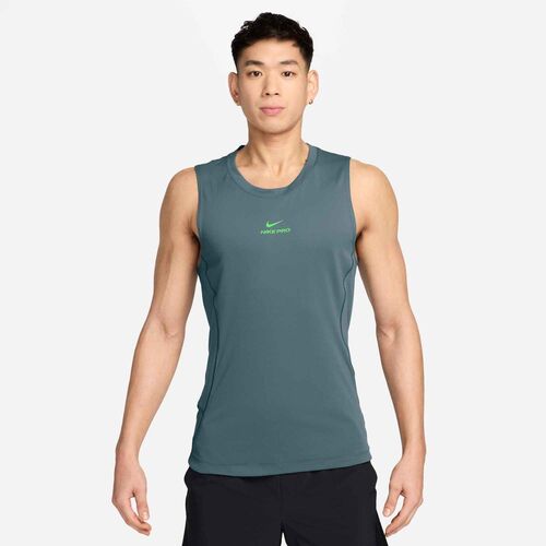 Nike Nike Pro Training MenS Dri-Fit Tan - mineral slate/green strike