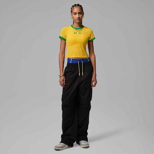 Nike W J Ss Retro Gfx Crew P6 - varsity maize/lucky green