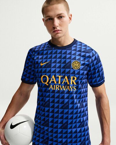 Nike Inter M Nk Df Ss Top Pm K Ha - lyon blue/black/university gold