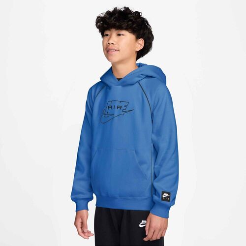Nike Nike Air Big Kids Pullover Hoodie - blue crystal/black/black