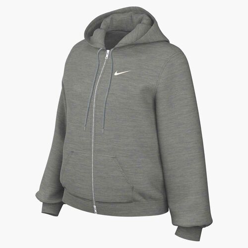 Nike W Nk Stdo Flc Std Fz Hdy - dk grey heather/sail