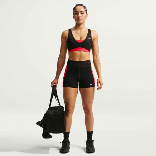Nike W Np Sculpt Strappy Bra - black/lt crimson/white