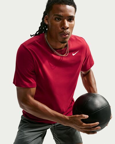 Nike M Nk Df Tee Dfc Crew Solid - tough red/white