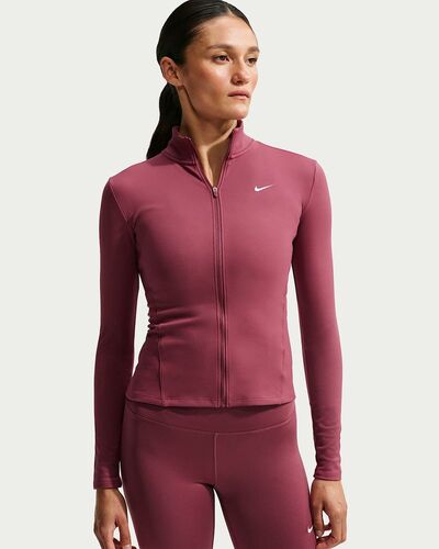 Nike W Nk One Df Fz Fitted Jacke - pink smoke/white