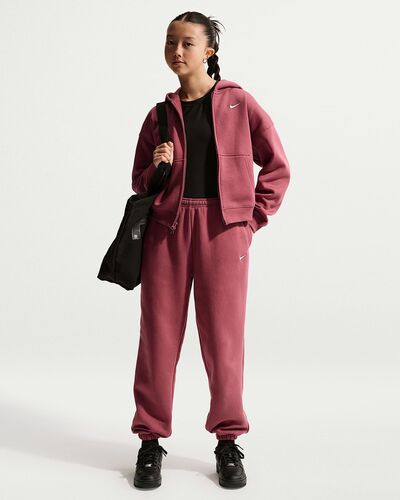 Nike G Nsw Studio Flc Loose Pnt Lbr - pink smoke/white