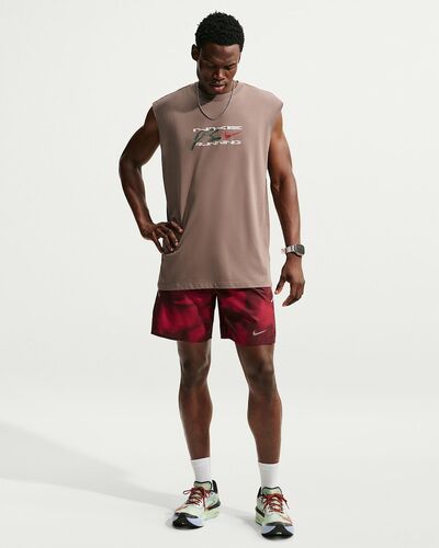 Nike M Nk Df Miler 7Bf Aop Short - lt crimson/reflective silv