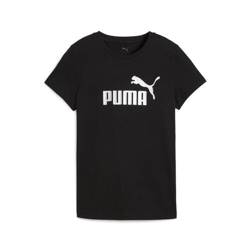 Puma ESS METALLIC No. 1 Logo Tee - PUMA Black-metallic silver