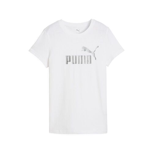 Puma ESS METALLIC No. 1 Logo Tee - PUMA White-metallic silver