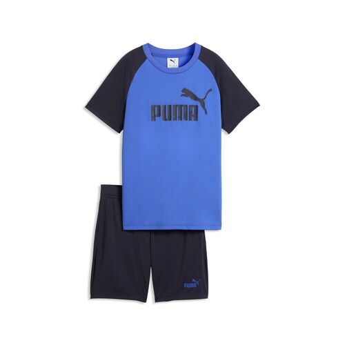 Puma ESS No.1 Logo Poly Tee and Shorts Set B - New Navy
