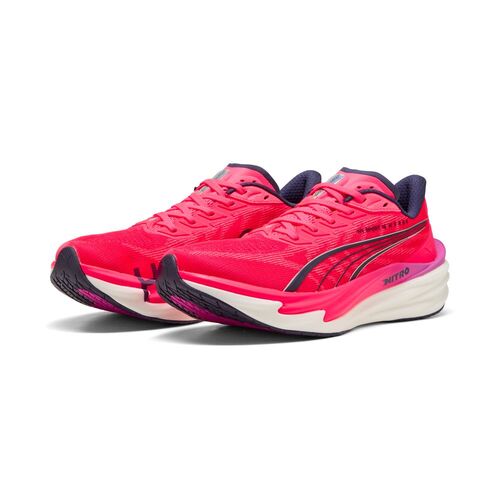 Puma Deviate NITRO 4 PUMA X HYROX - PUMA White-Electric Orchid-Pure Pink
