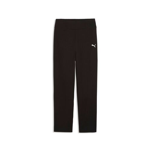 Puma ESS ELEVATED High Waist Straight Leg Rib Pants G - PUMA Black