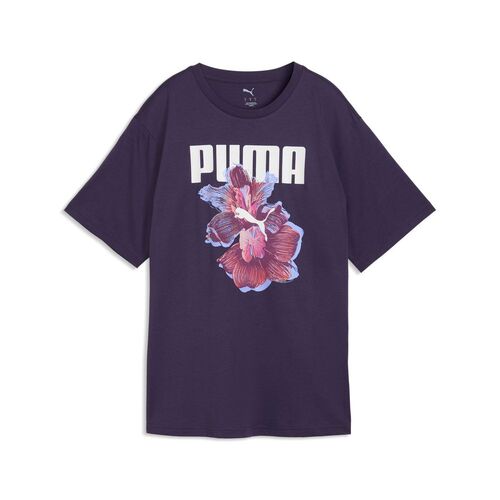 Puma GRAPHICS Relaxed Flower Tee - Deep Plum