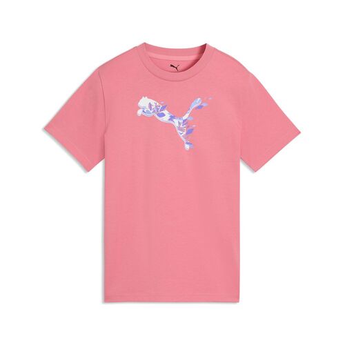 Puma GRAPHIC Floral Cat Tee G - Wild Pink