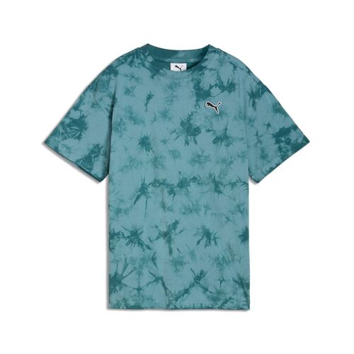 Puma ESS ELEVATED Relaxed Tie-dye Tee - Emerald Ice