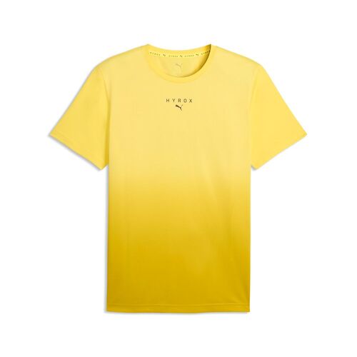 Puma M PUMA X HYROX POLY GRAPHIC TEE - Pineapple Ice-Dazzling Yellow