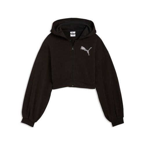 Puma ESSENTIALS GRAPHIC Bedazzled FZ Hoodie TR - PUMA Black