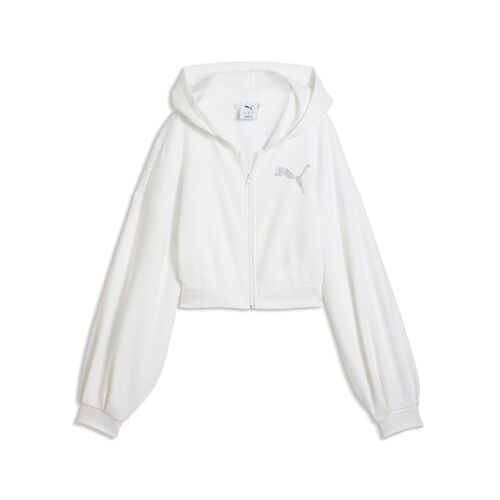 Puma ESSENTIALS GRAPHIC Bedazzled FZ Hoodie TR - PUMA White