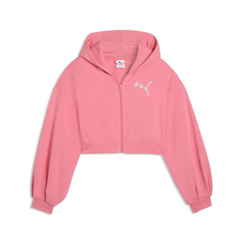 Puma ESSENTIALS GRAPHIC Bedazzled FZ Hoodie TR - Wild Pink