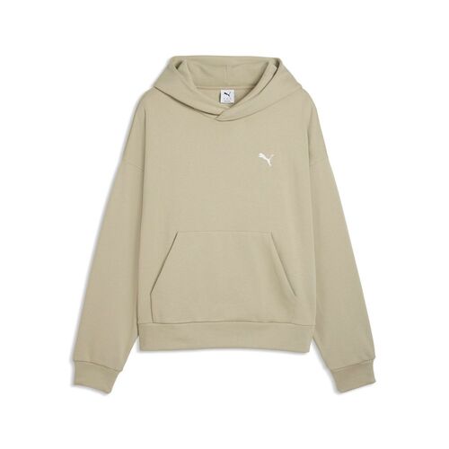 Puma WARDROBE ESSENTIALS Boxy Hoodie FL - Pebble Gray